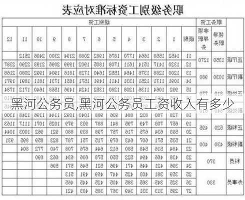 黑河公务员,黑河公务员工资收入有多少