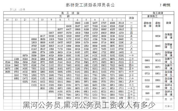 黑河公务员,黑河公务员工资收入有多少