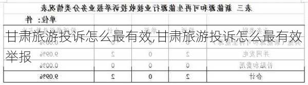 甘肃旅游投诉怎么最有效,甘肃旅游投诉怎么最有效举报