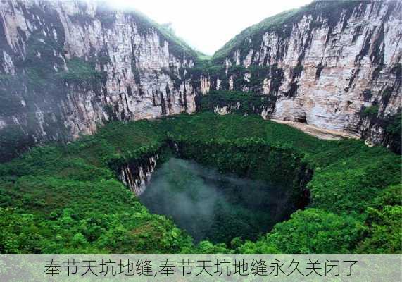 奉节天坑地缝,奉节天坑地缝永久关闭了