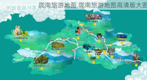 陇南旅游地图,陇南旅游地图高清版大图