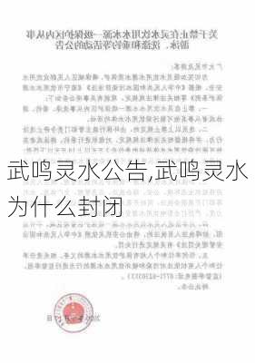 武鸣灵水公告,武鸣灵水为什么封闭