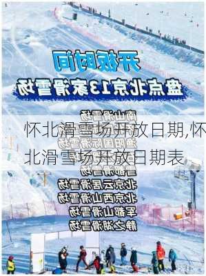 怀北滑雪场开放日期,怀北滑雪场开放日期表