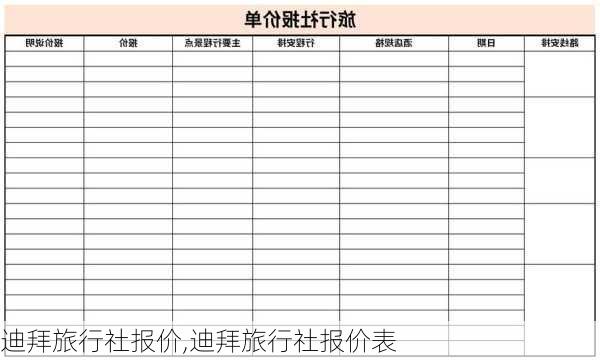 迪拜旅行社报价,迪拜旅行社报价表