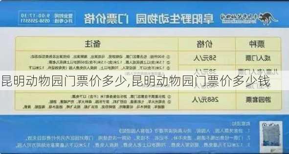 昆明动物园门票价多少,昆明动物园门票价多少钱