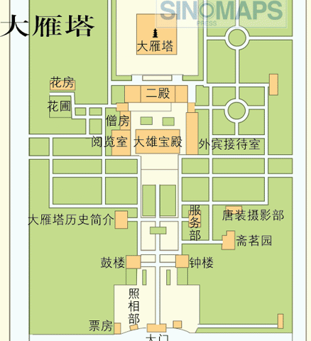 西安大雁塔旅游攻略,西安大雁塔旅游攻略图