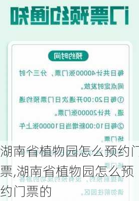 湖南省植物园怎么预约门票,湖南省植物园怎么预约门票的