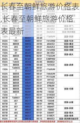 长春至朝鲜旅游价格表,长春至朝鲜旅游价格表最新