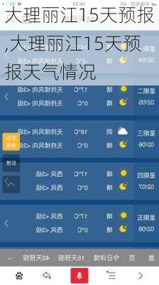 大理丽江15天预报,大理丽江15天预报天气情况