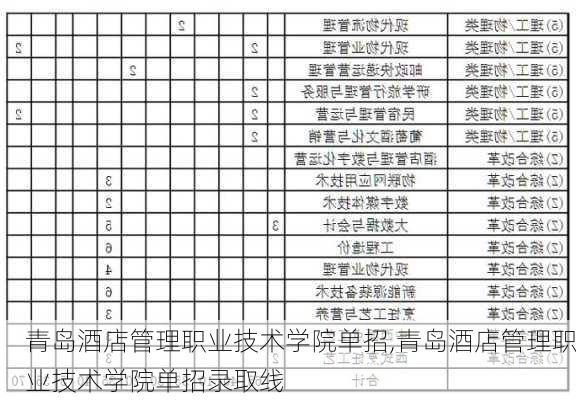 青岛酒店管理职业技术学院单招,青岛酒店管理职业技术学院单招录取线