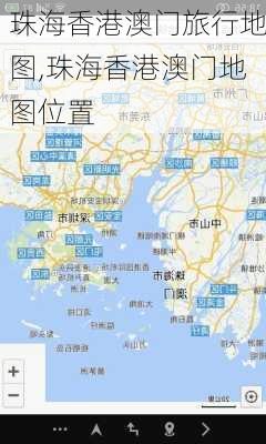 珠海香港澳门旅行地图,珠海香港澳门地图位置