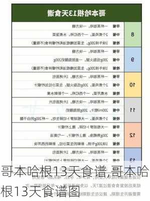 哥本哈根13天食谱,哥本哈根13天食谱图