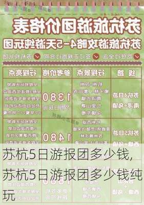 苏杭5日游报团多少钱,苏杭5日游报团多少钱纯玩