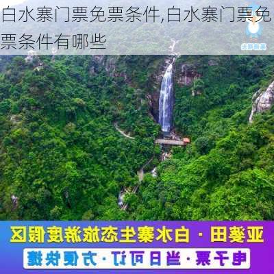 白水寨门票免票条件,白水寨门票免票条件有哪些