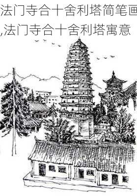 法门寺合十舍利塔简笔画,法门寺合十舍利塔寓意