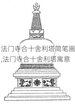 法门寺合十舍利塔简笔画,法门寺合十舍利塔寓意