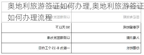 奥地利旅游签证如何办理,奥地利旅游签证如何办理流程