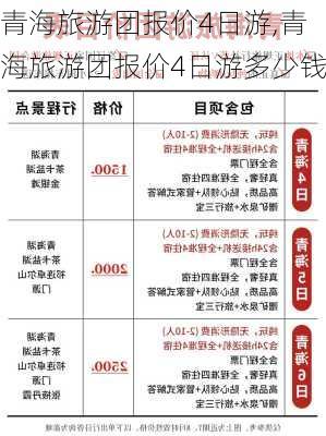 青海旅游团报价4日游,青海旅游团报价4日游多少钱