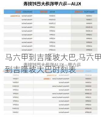 马六甲到吉隆坡大巴,马六甲到吉隆坡大巴时刻表