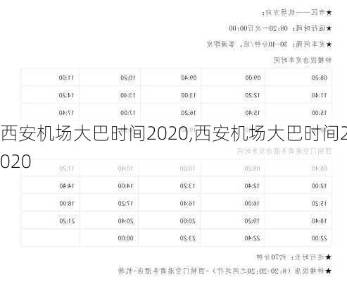 西安机场大巴时间2020,西安机场大巴时间2020