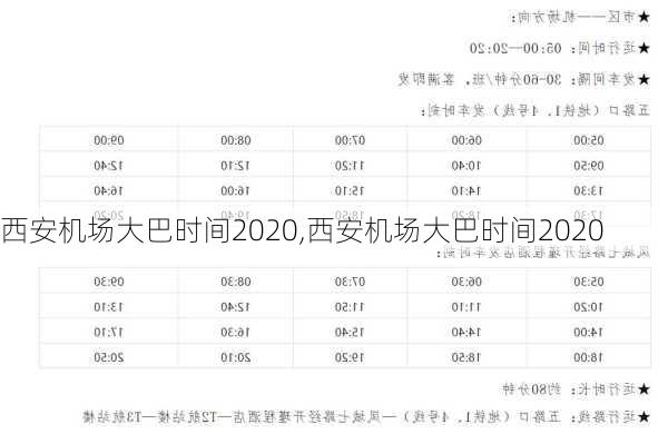 西安机场大巴时间2020,西安机场大巴时间2020