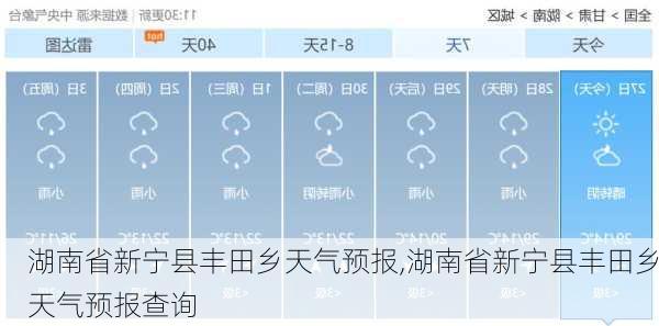 湖南省新宁县丰田乡天气预报,湖南省新宁县丰田乡天气预报查询